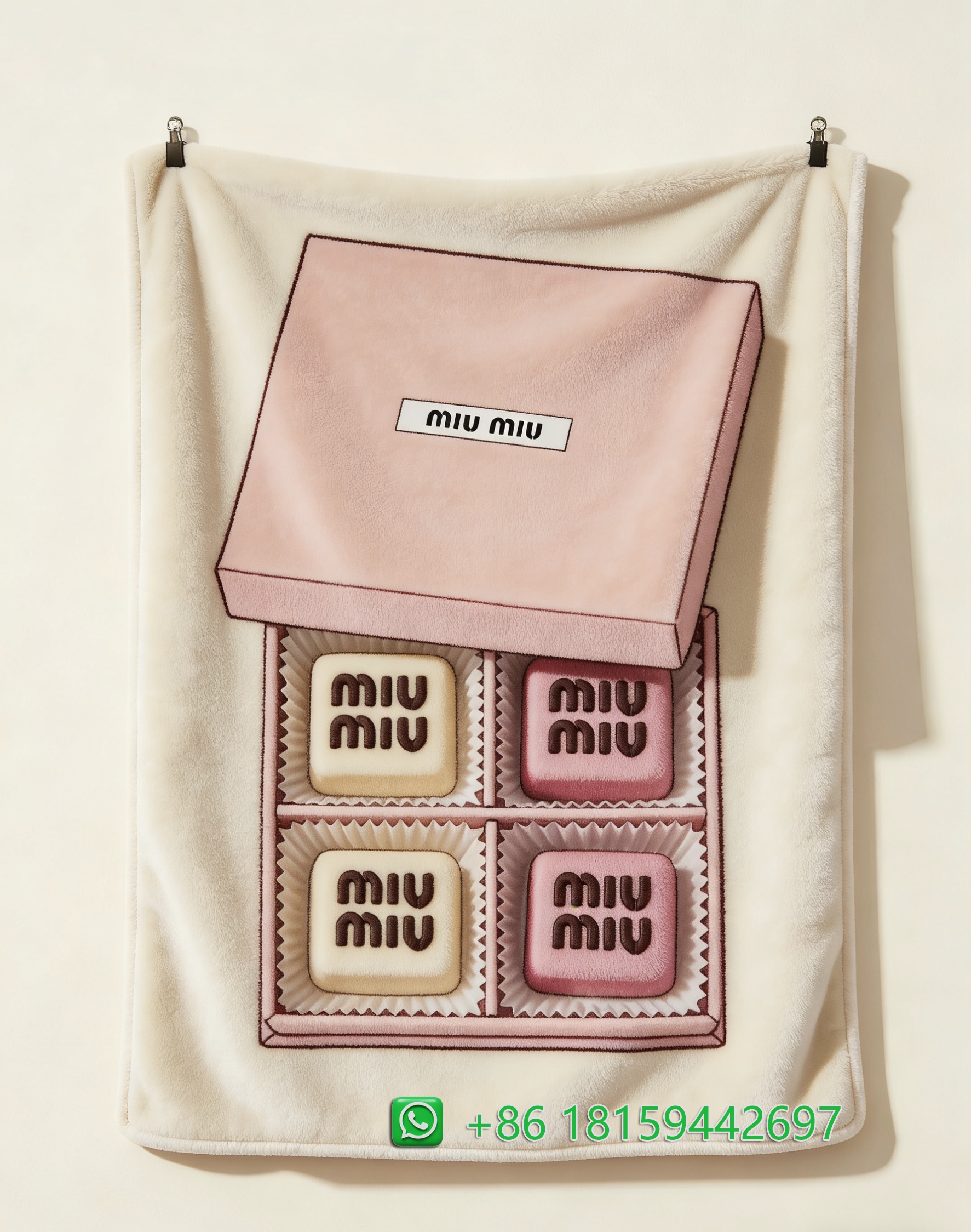 Miumiu Throw Blankets
